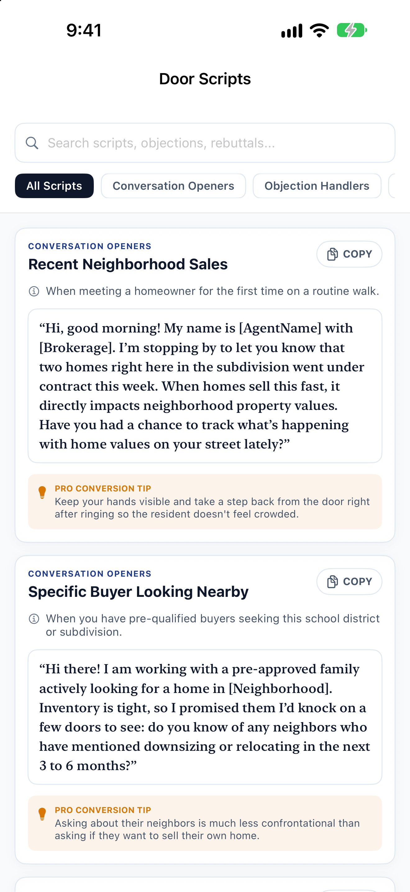 CanvassPad Door Scripts & Objection Handlers on iOS